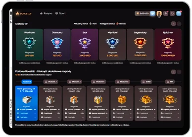 Statusy VIP EpicStar Casino — program VIP