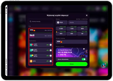 Metody płatności w kasynie Gamespot Casino Online — płatności