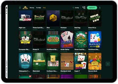 Kasino AllStar — gry stołowe Gry Stołowe