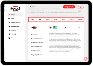 Metody płatności w kasynie