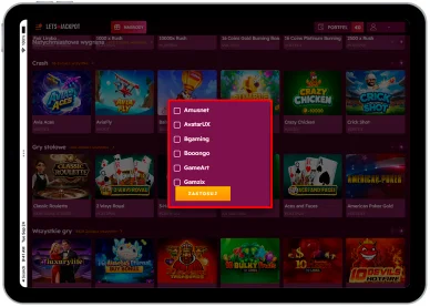 Dostawcy gry w kasynie LetsJackpot online Casino — dostawcy gry