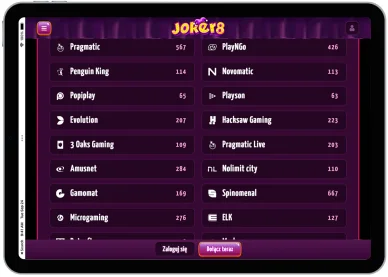 Dostawcy gier w kasynie Joker8
