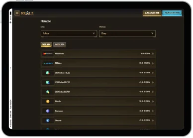 Metody płatności w kasynie Realz