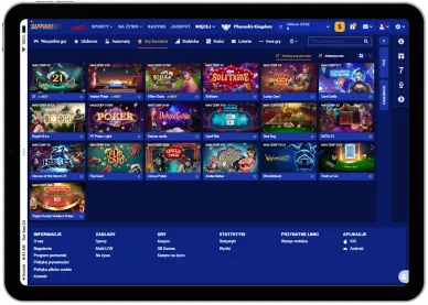 Gry stołowe i karciane w KasynoSapphirebet