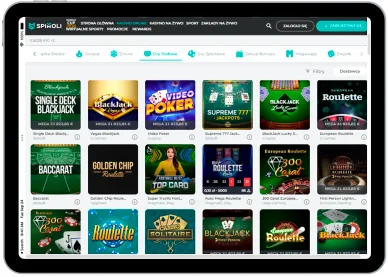 Gry Stołowe Gry stołowe w Online Casino Spinoli