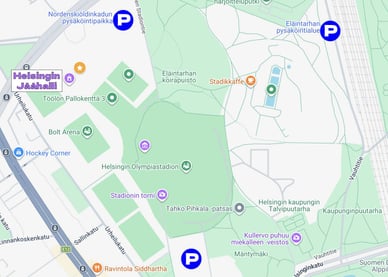 helsingin jäähalli pysäköinti