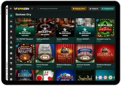 Gry stołowe w Spinzen Casino