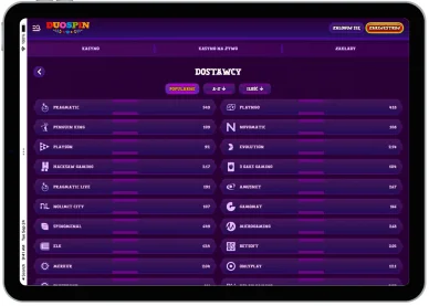 Dostawcy gry w DuoSpin casino online