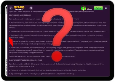 Kasyno może poprosić o dane konta bankowego