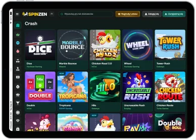 Gry crash w kasyno Spinzen