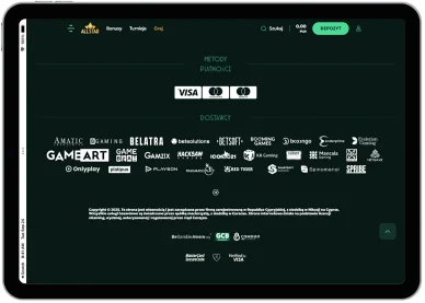 Dostawcy gier w AllStar Dostawcy gier w kasynie