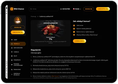 Codzienny cashback w kasyno online