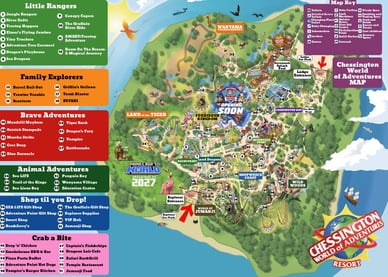 chessington world of adventures map