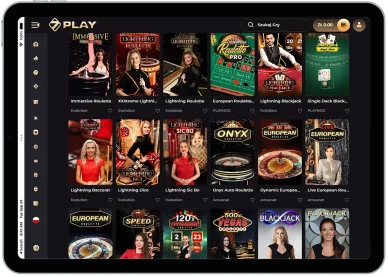 Gry na żywo w KasynoSevenplay Gry na żywo