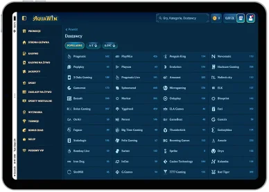 Dostawcy gier w kasynie AquaWin