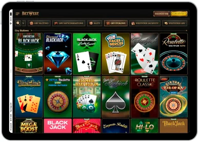 Gry stołowe w Bet west Casino