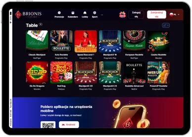 Gry stołowe w Casino Online Brionis