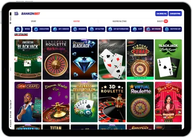 Gry stołowe w Bankonbet Online Casino