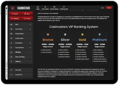 VIP programm w kasynie online CasinoStars VIP programm w kasynie