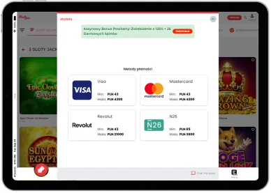 Metody płatności w kasynie Metody płatności w RealSpin Kasino
