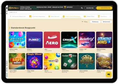 Standardowe gry w kasynie Win Mega Standardowe gry