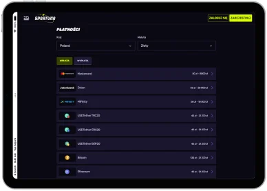 Płatności w kasynie Sportuna