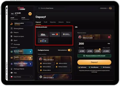 Metody płatności w Mad Casino Metody płatności w kasynie