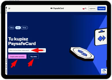 Zakup karty Paysafe card