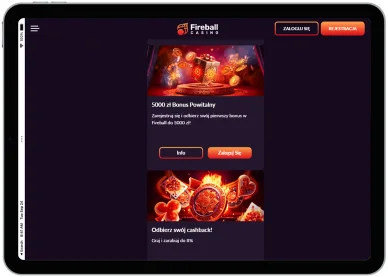 Bonusy powitalne w KasynoFireball Bonusy powitalne