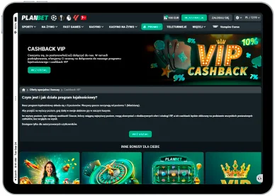 Cashback VIP Kasyno Planbet — Cashback VIP