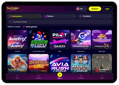 Insta hry v Casino Slotoro Insta hry v Slotoro Casino