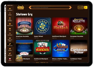 Gry Stołowe MinoCasino — gry stołowe