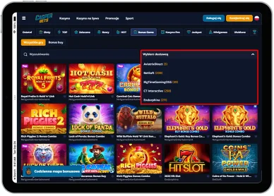 Dostawcy gry w kasynie Dostawcy gry w CasperBets Online Casino