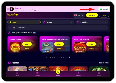 Mobilné Slotoro Casino Mobilné kasíno Slotoro