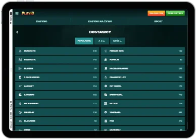 Dostawcy gry w kasynie Dostawcy gry w Playio Online Casino
