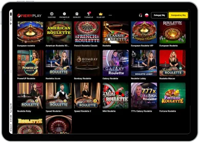 Gry stołowe w Kasyno Online FieryPlay