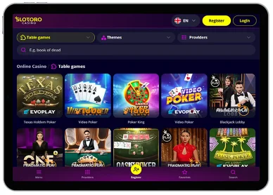 Stolové hry v Slotoro Casino Stolové hry v Casino Slotoro