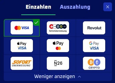 Spinwinera Online Casino Einzahlungsmethoden 