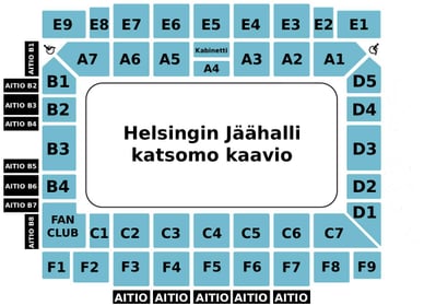 helsingin jäähalli katsomokartta