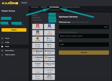 Zahlungsmethoden bei Kaasino