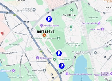 bolt areena pysäköinti