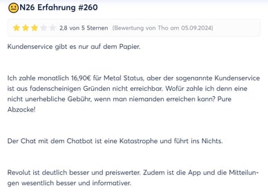 Kritik an N26 N26 Bank unseriös