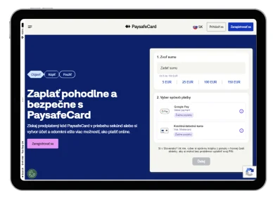 Možnosť zakúpiť si kupón na webovej stránke Paysafecard Kupón na webovej stránke Paysafecard