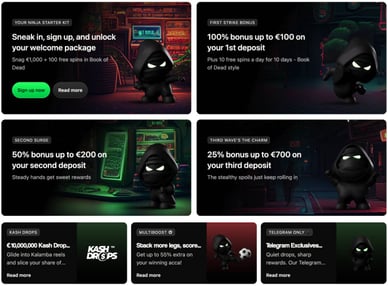 ninja bet casino bonus