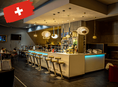 Das Restaurant im Casino Crans-Montana ist das Bistro Circus