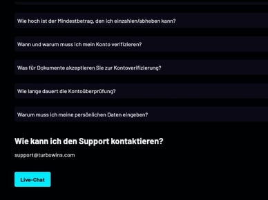 Turbo Wins Casino Support