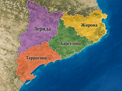 Адміністративна карта Каталонії