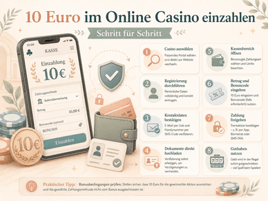 10 Euro im Casino einzahlen: Schritt für Schritt
