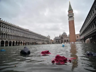 Una delle maree a Venezia Marea a Venezia