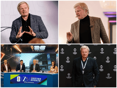 Oliver Kahn bei einem Vortrag, am Studiotisch der FIFA-WM-2026-Übertragung und bei einem Champions-League-Event